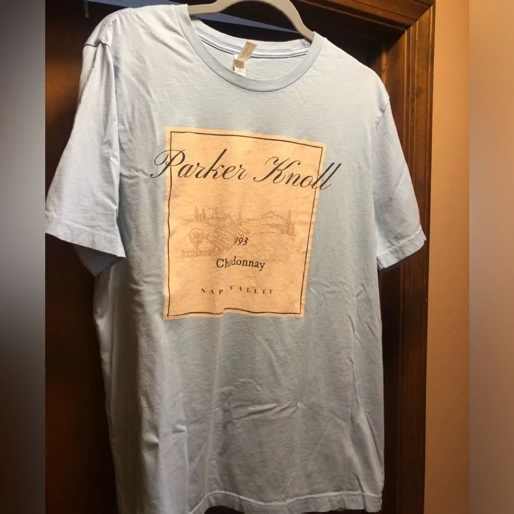 Parker Knoll t-shirt in baby blue. Size XL - Picture 1 of 5